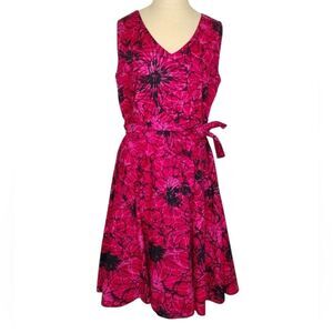 Floral Pink and Black Dress size 10